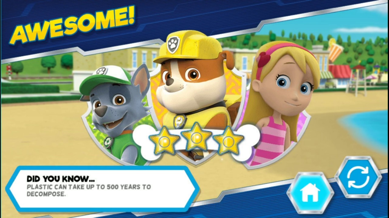 PAW Patrol | Rubble and Ricky Picking up trash on the beach