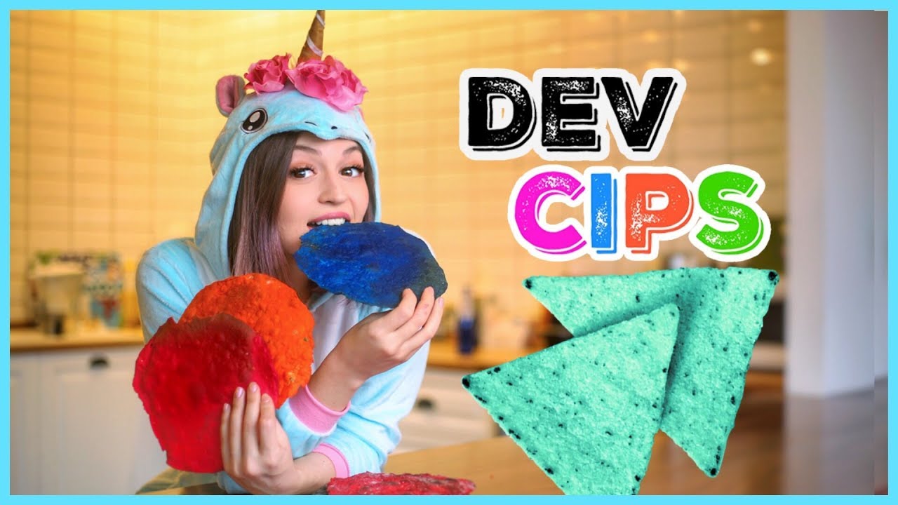 DEV RENGARENK PATATES CİPSİ YAPTIM!!🦄