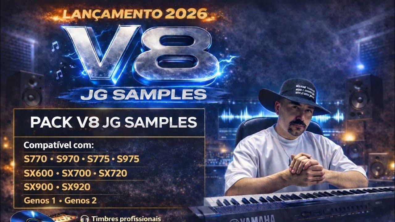 ▶️Pack V8 JG Samples 2026  🎵#Piseiros #SamplesYamaha #YoutubeJGSamples