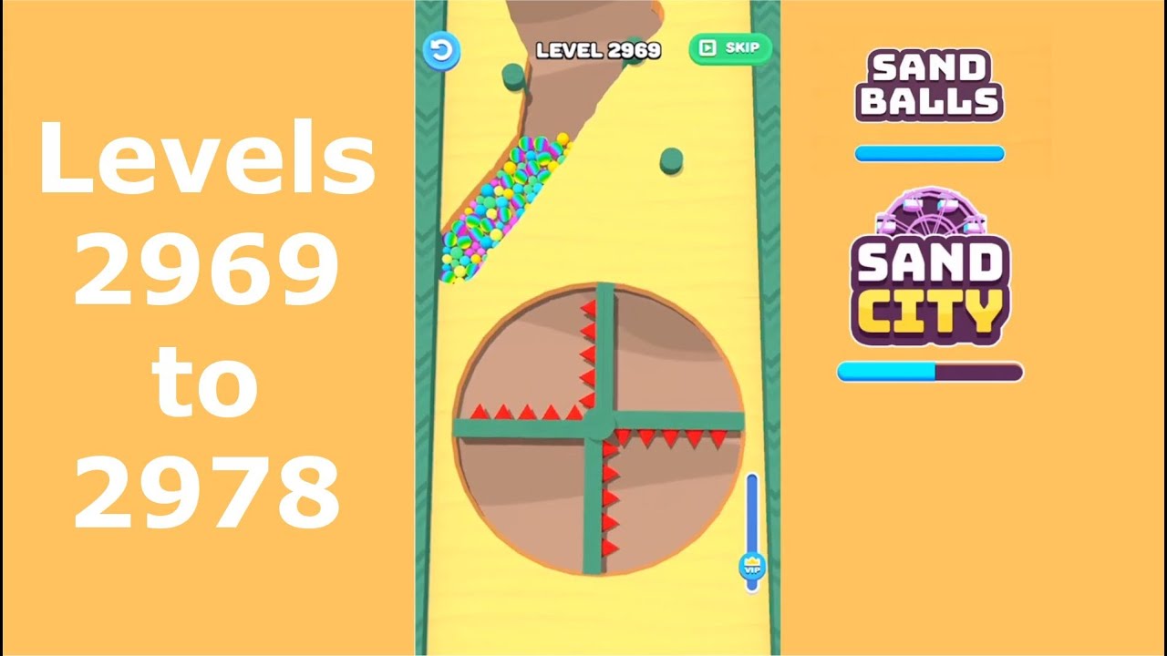 Sand Balls Sand City ALL Levels 2969 to 2978 | SayGames