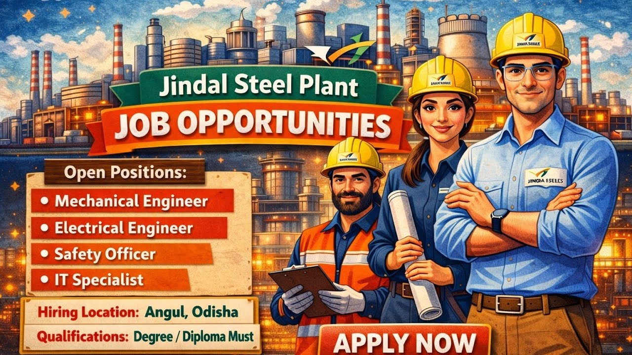 Вакансии в Jindal Steel в 2026 году | Набор персонала в Ангуле, Одиша | Работа для кандидатов с д...
