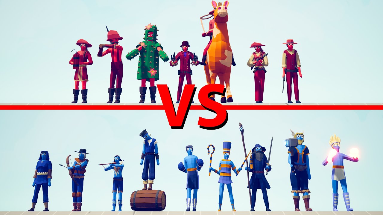WILD WEST TEAM vs LEGACY TEAM - Totally Accurate Battle Simulator TABS