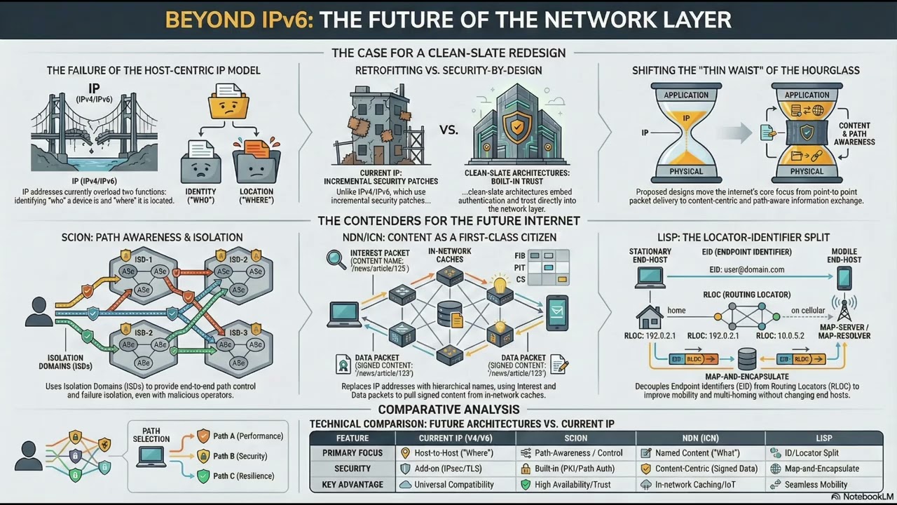 The Future of the Internet: Beyond TCP/IP with NDN, SCION, & Clean-Slate Architectures