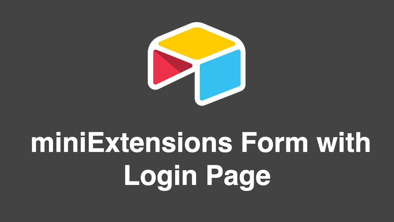 miniExtensions Form with Users Login Page