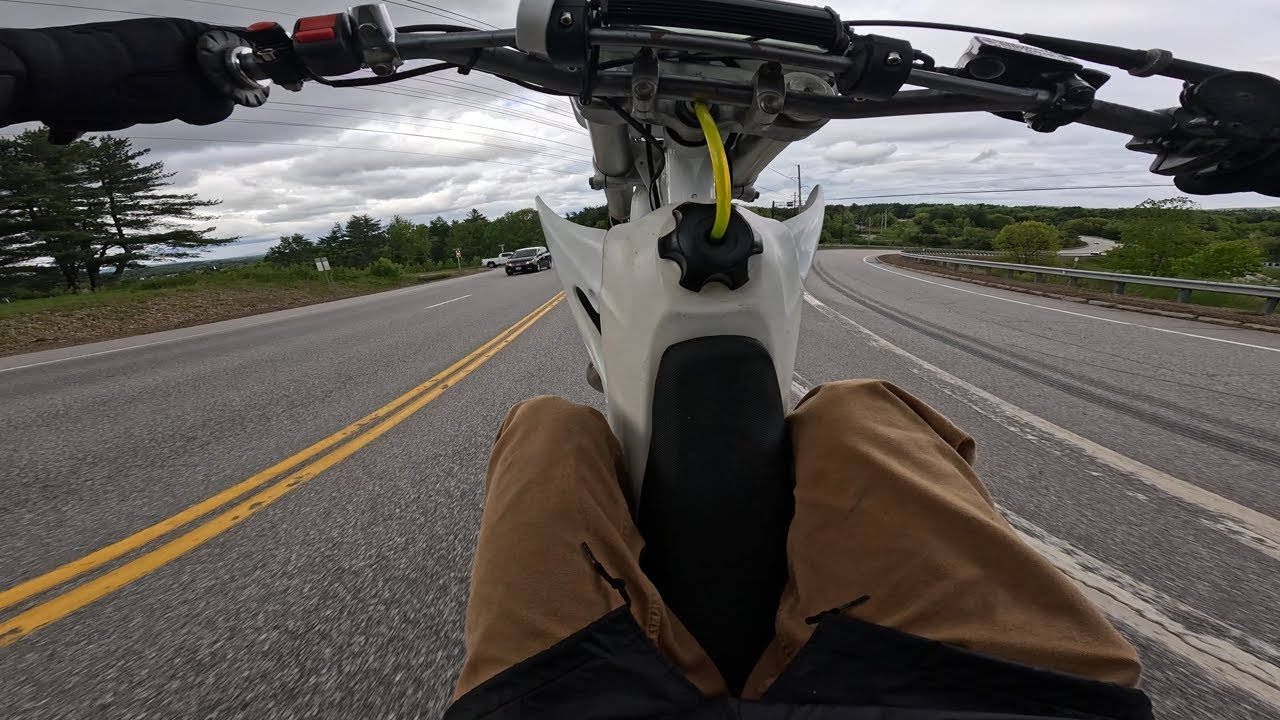 More wheelies on my Cr250 supermoto