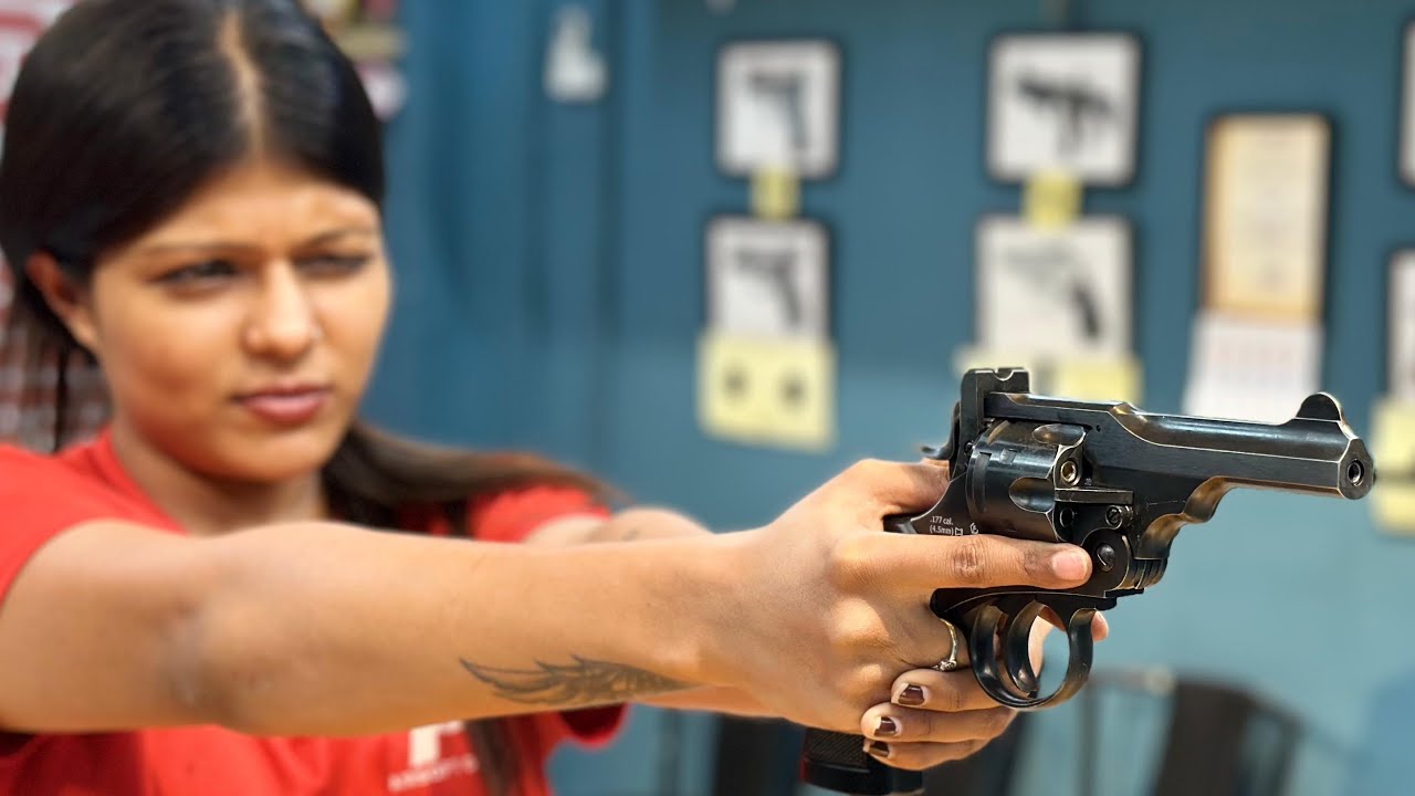 Webley MKVI 4 Inch CO2 Pellet Revolver Shooting Test | Full Metal Air Gun Review India