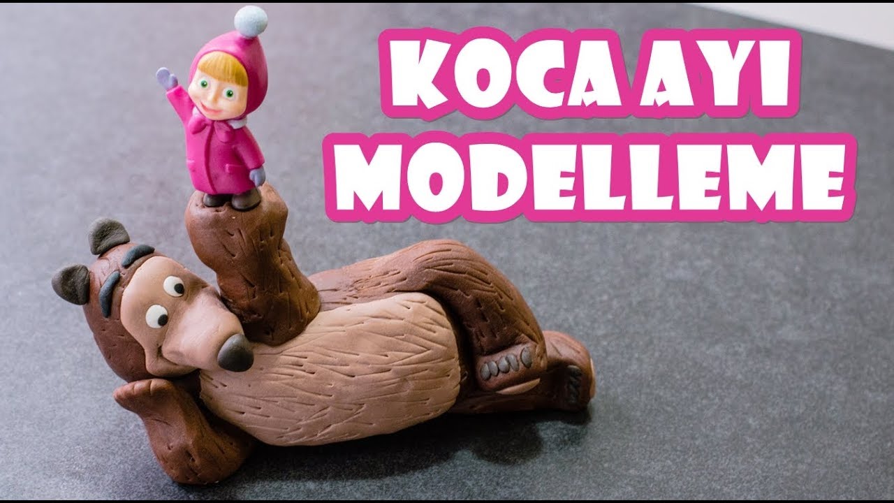 Şeker Hamuru ile MAŞA KOCA AYI Tasarımı Nasıl Yapılır? Şeker Hamuru KOCA AYI Yapımı (Pasta Süsleme)