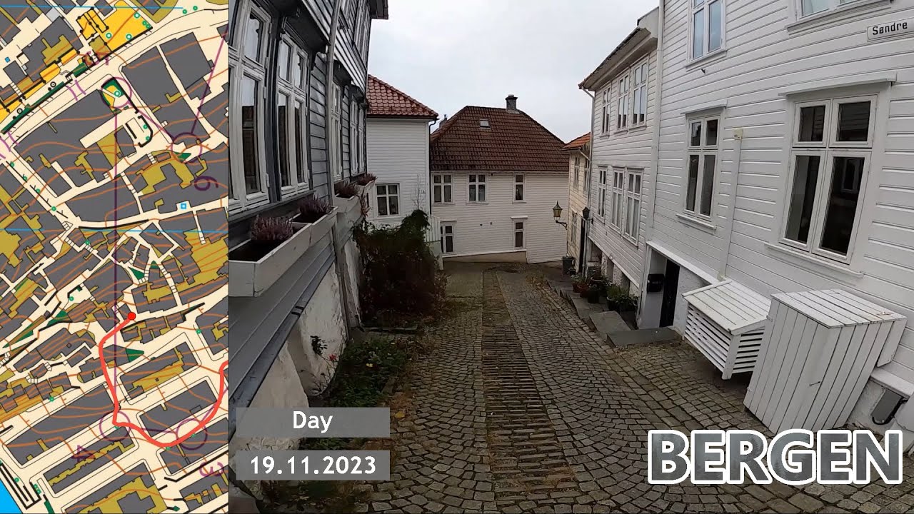 Headcam Orienteering: Bergen, Norway. Short sprint.