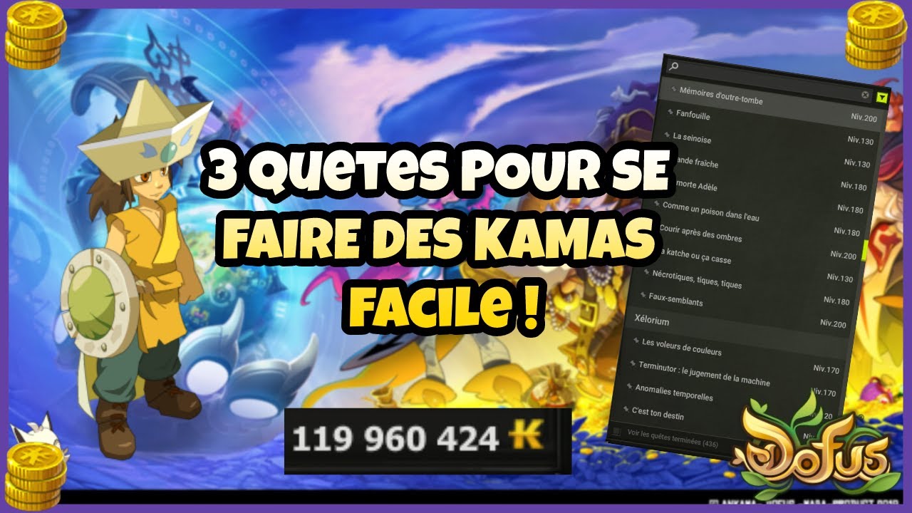 [DOFUS] 3 astuces kamas faciles en 20 min chaque jour ! Kamas, xp et ressources rapide !