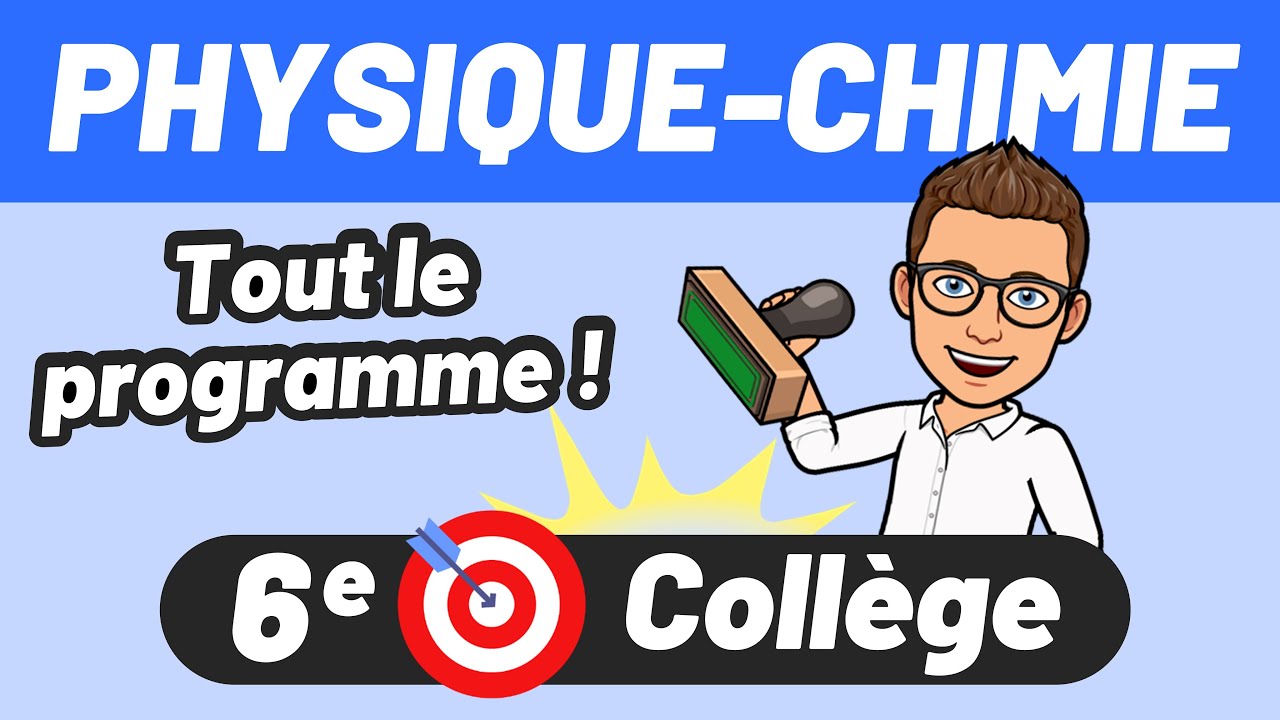 🎯 Programme de PHYSIQUE-CHIMIE ✅ Classe de 6e 💪 Cours complet ! | Coll&egrave;ge