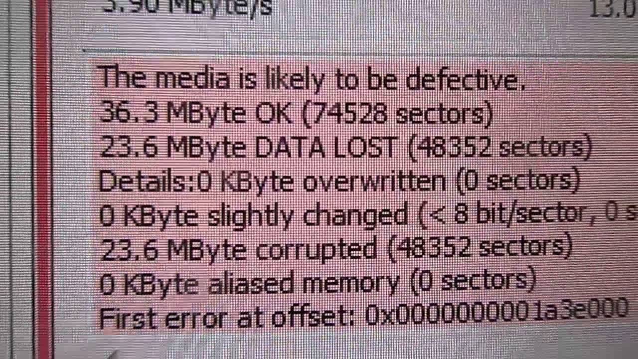 one flash card is not working. another flash card has a volume of 36 mb.  full refund.