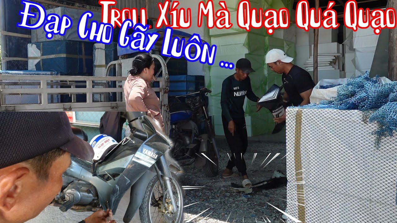 Bà 8 Phong Tháo Dàn Áo Xe 10 Râu Gắn Vào Xe 3 Càng