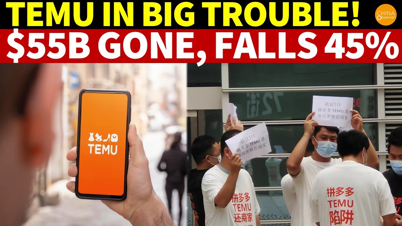 Temu in Big Trouble! Pinduoduo Plummets 45% in Two Days, $55 Billion Market Value Evaporated