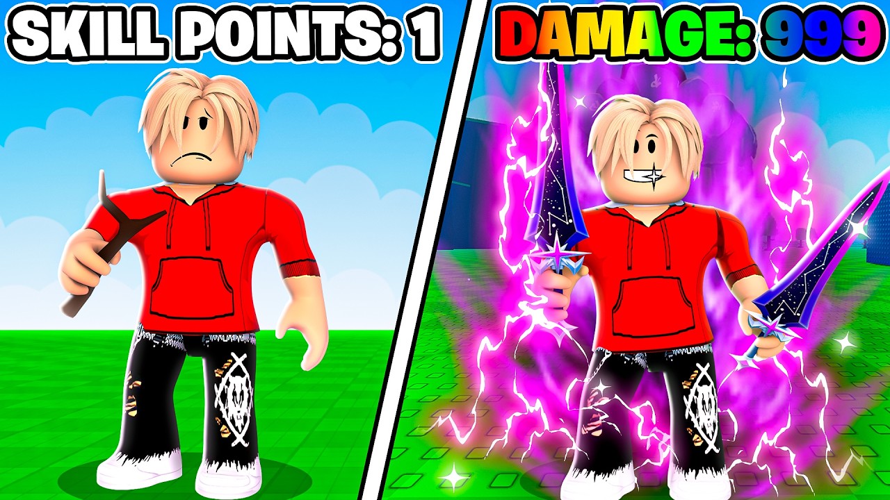 Every Second +1 SKILL POINTS to Become OP in Roblox!