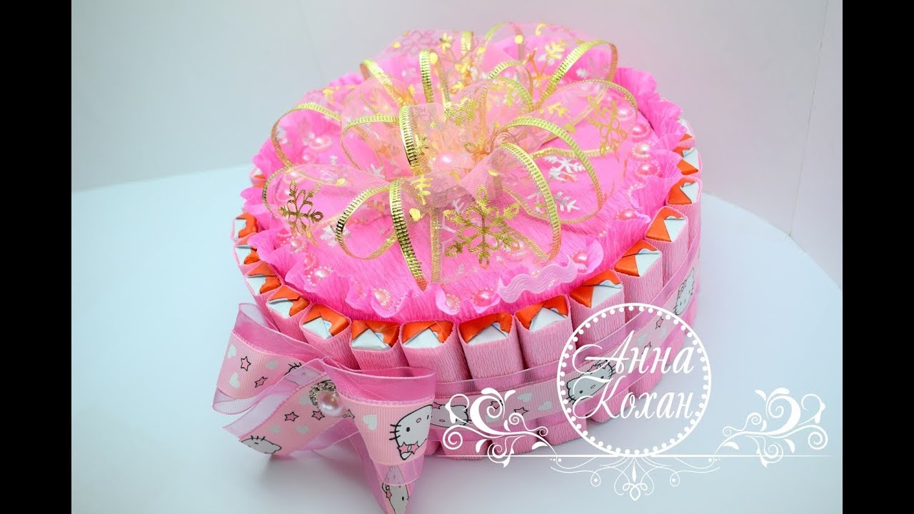 🎂🍫ТОРТ-ШКАТУЛКА ИЗ КИНДЕР ШОКОЛАДА🎂🍫Пошаговый мастер класс🎂🍫Анна Кохан🎂🍫
