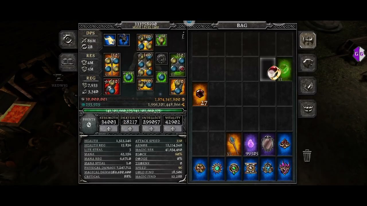 Anima ARPG SS3 - Game Guardian - Item Stats