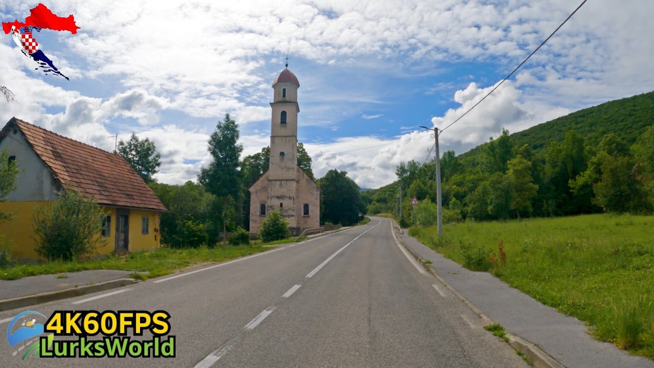 Scenic Drive in Croatia - Otočac To Plitvička - 4K60