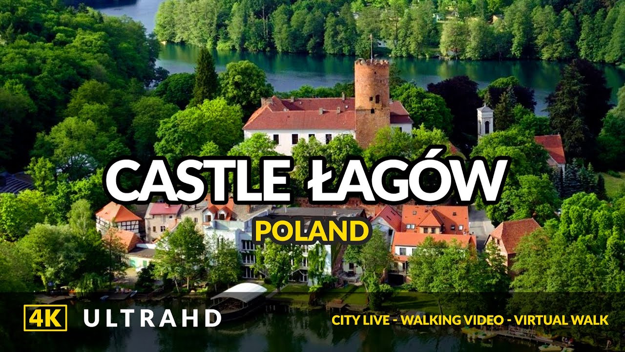 4K Walking Tour of Castle Joannitów Łagów Poland.  Visiting amazing polish castles