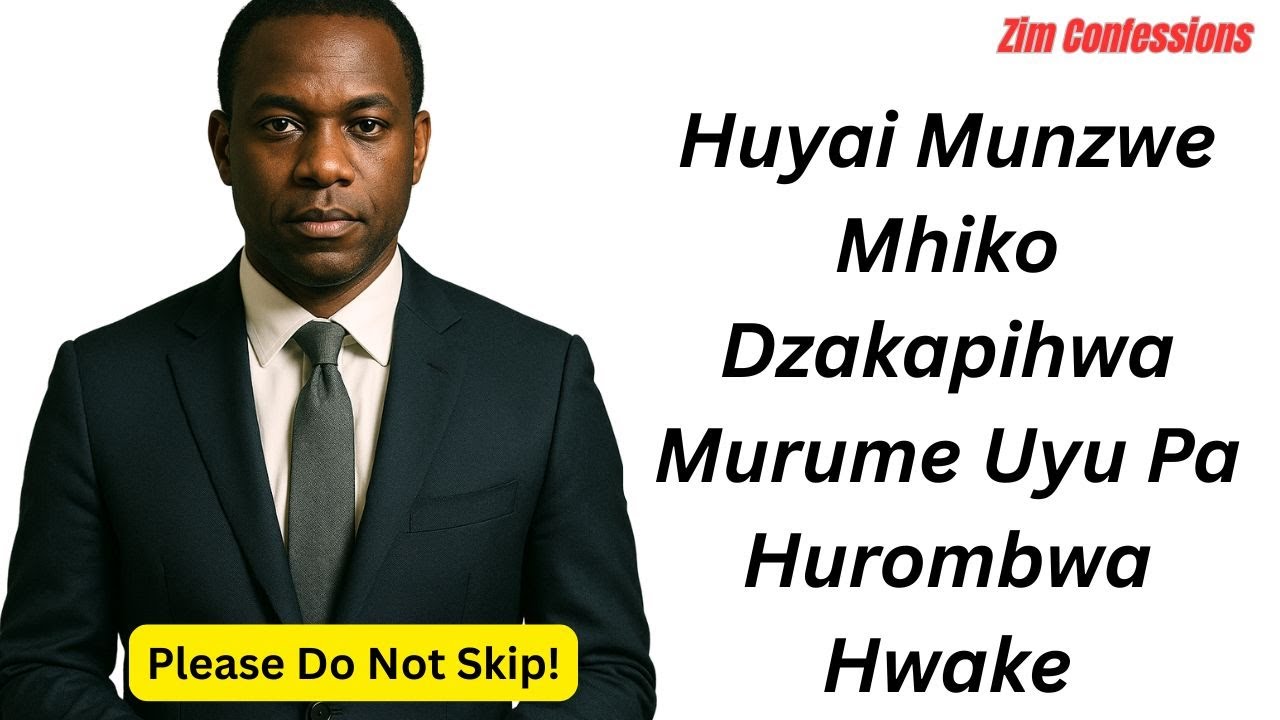 Huyai Munzwe Mhiko Dzakapihwa Murume Uyu Pa Hurombwa Hwake