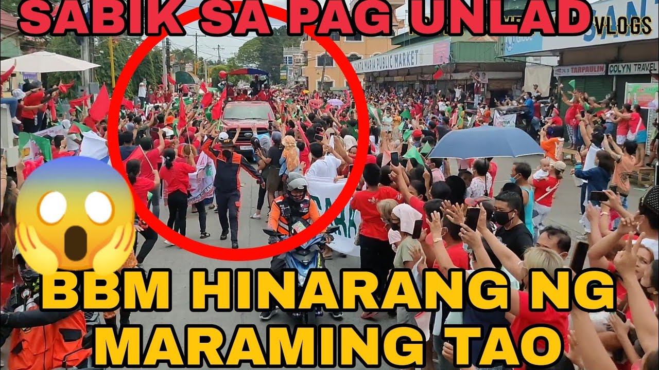 MGA TAO HINARANG ANG CARAVAN NI BBM ' SANTA MARIA PANGASINAN