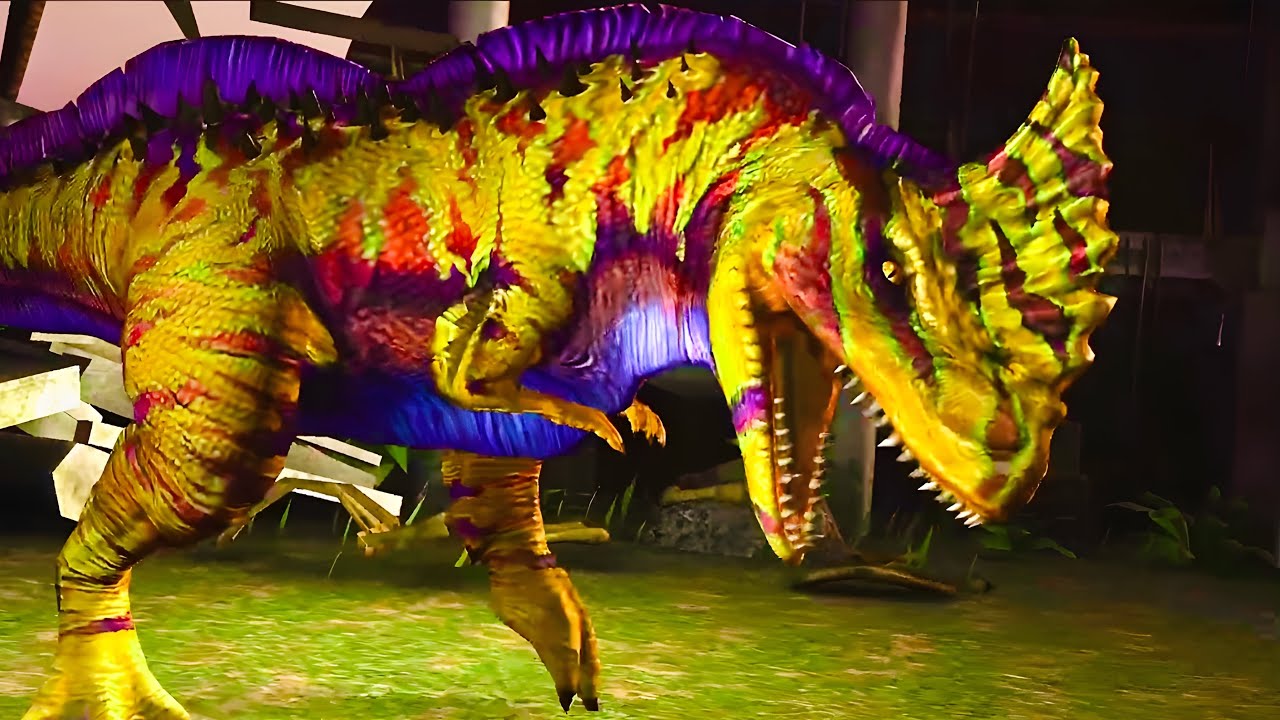 RAJASTEGA VS T-REX IN JW | Jurassic World The Game - Hybrid Dinosaurs War in Jw 😈