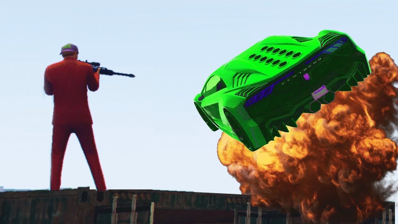 SNIPERS vs VOLCANO CARS! (GTA 5 Online)