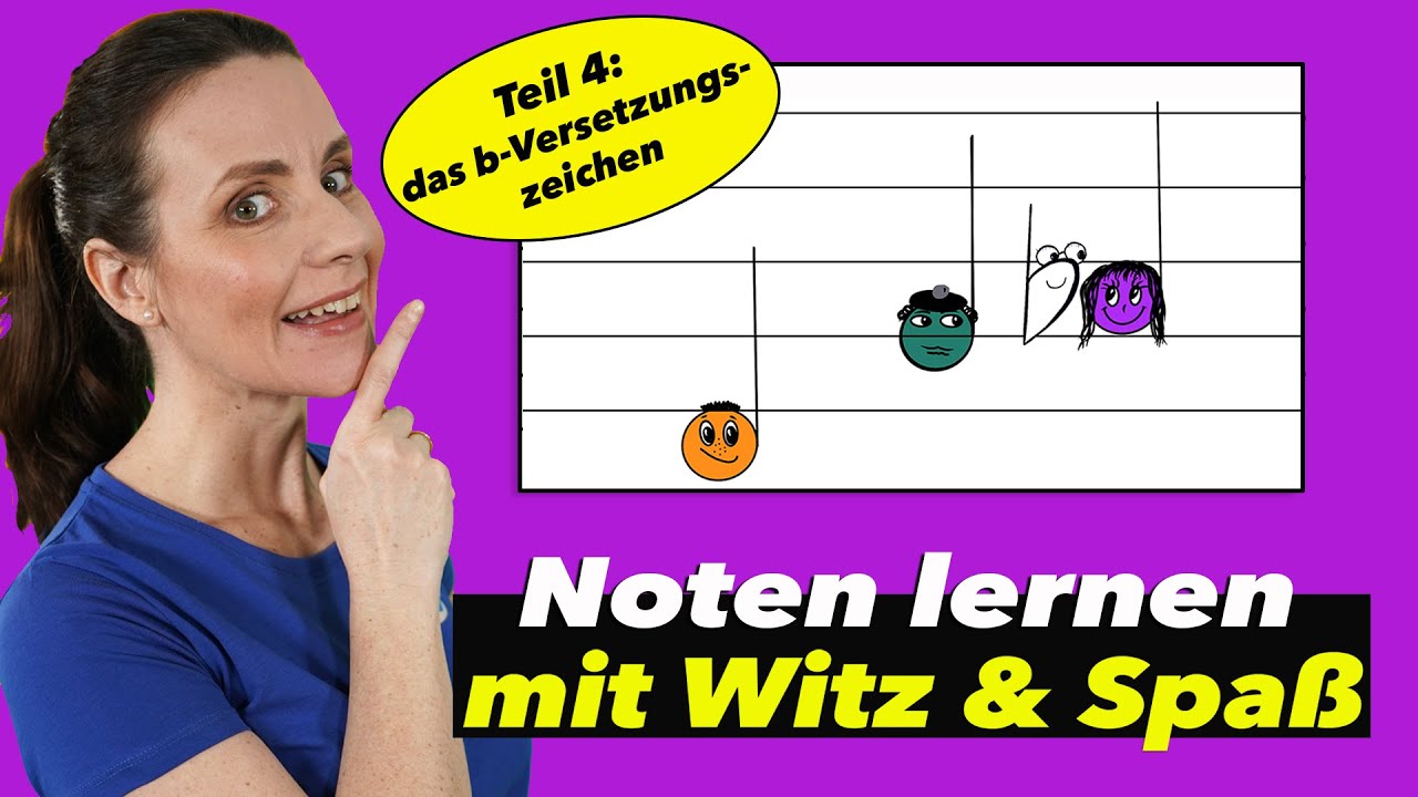 Spielend Noten lernen - Für Kinder | Das B - VERSETZUNGSZEICHEN | Musikunterricht & Notenschnutzies