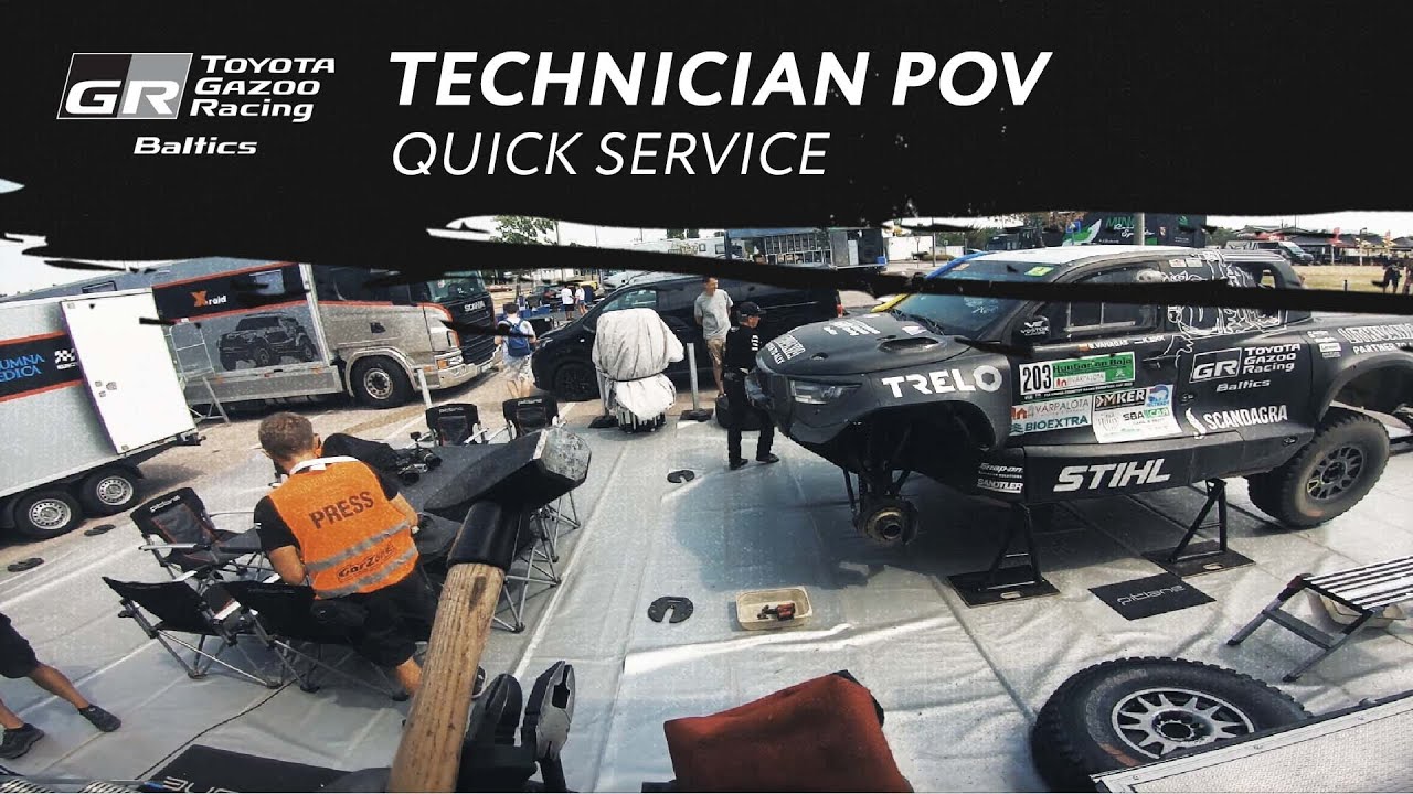 Technician POV | Quick service at Hungarian Baja 2022 | TOYOTA GAZOO Racing Baltics