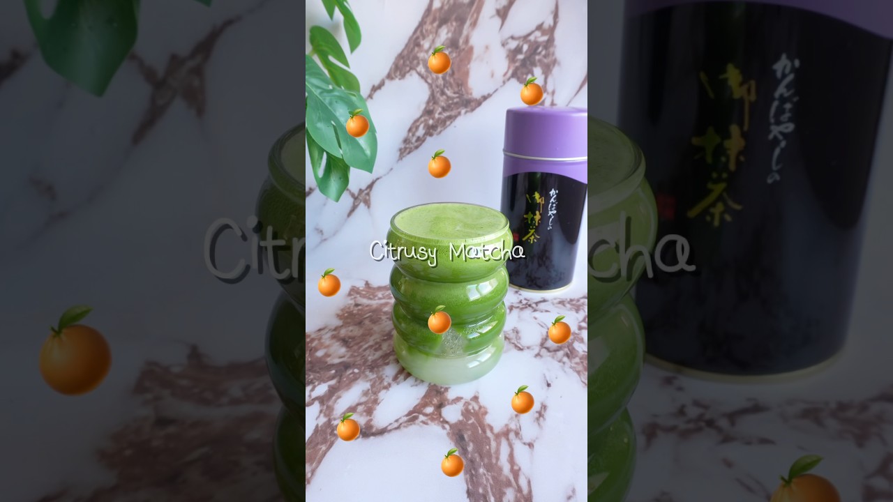 Fancy a citrusy matcha ?  🧡🧡 