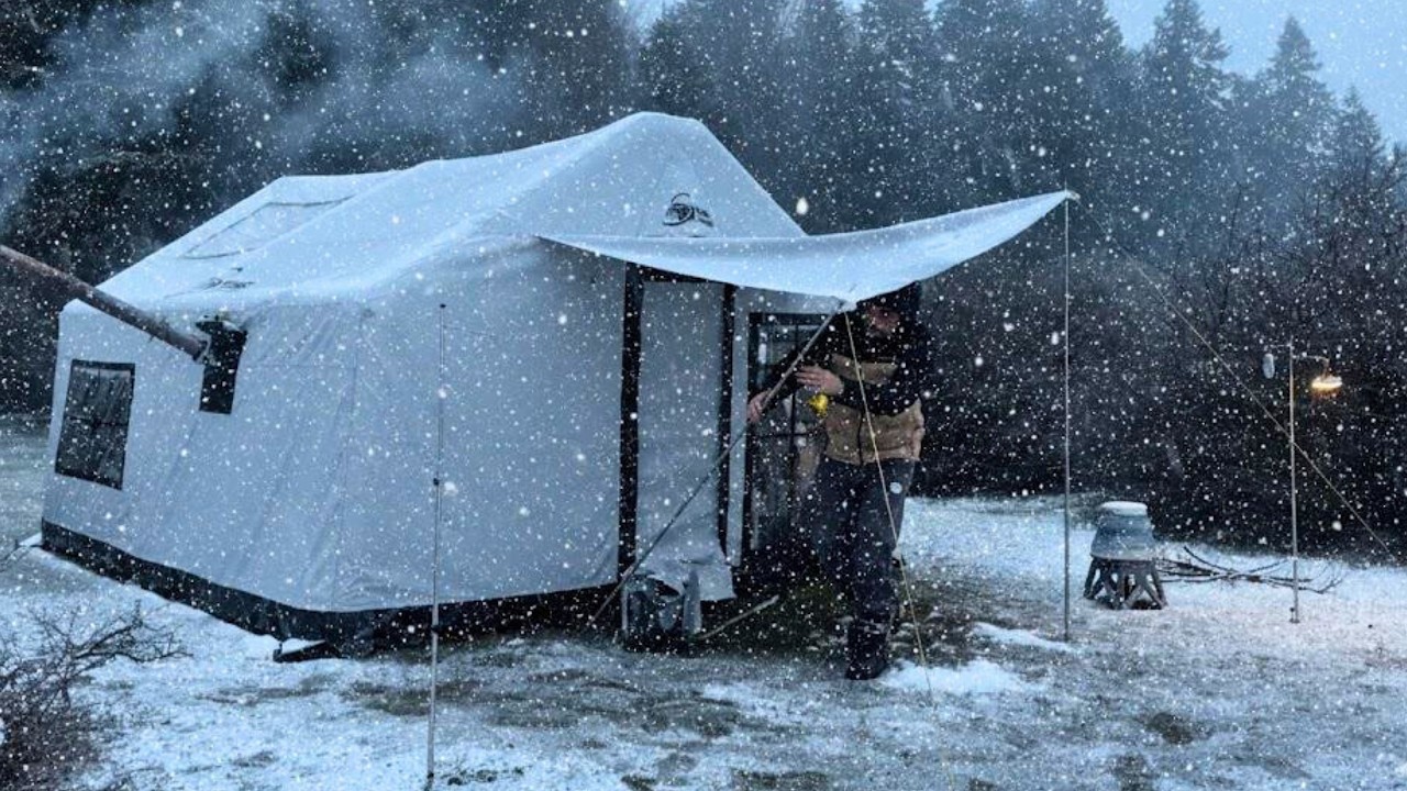 ŞİDDETLİ KAR FIRTINASINDA RAMAZAN KAMPI YAPTIK❄️Bir Günde İki Mevsimi Yaşadık