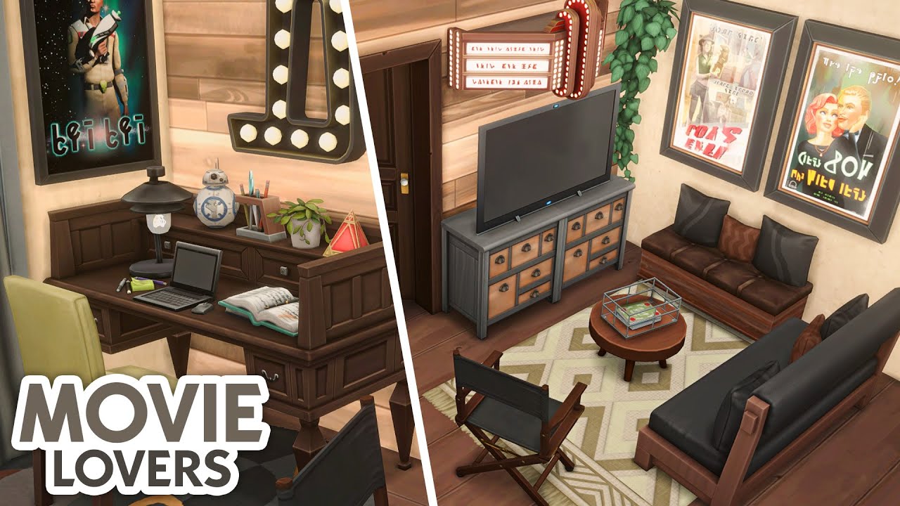 Movie Lovers Apartment 📽️ // The Sims 4 Speed Build: Apartment Renovation