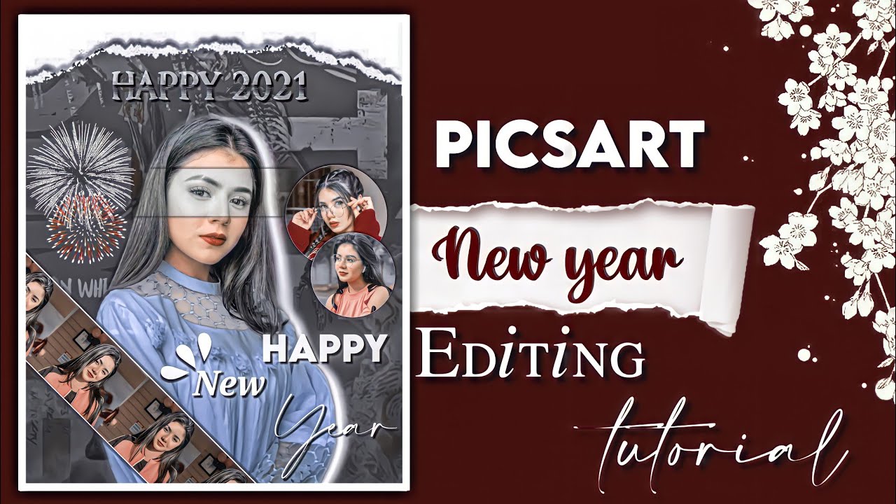 Picsart New Year Editing Tutorial❤︎||Picsart,Polarr,Adobe Lightroom,Remini,Phonto