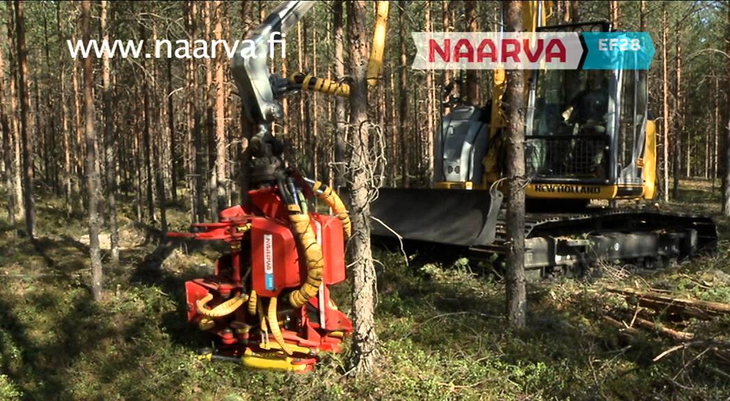 Naarva EF28 feeding energy wood head - EF28 syöttävä energiakoura