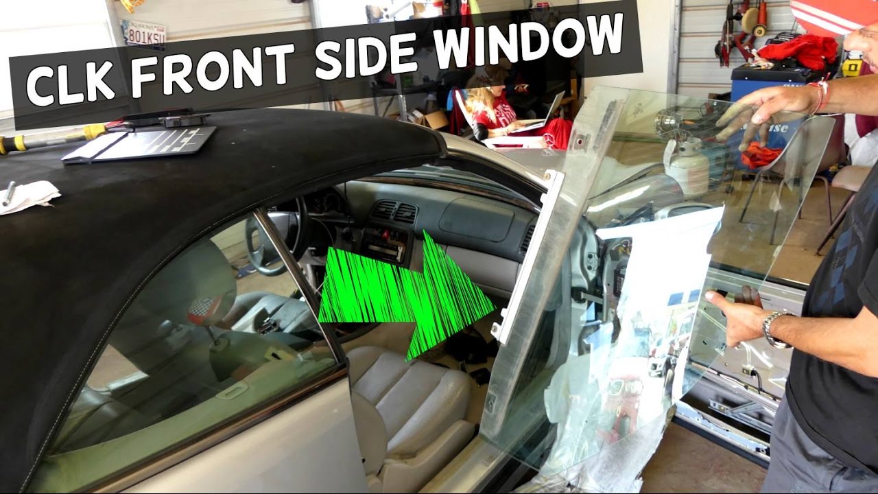 MERCEDES CLK W208 FRONT SIDE WINDOW REMOVAL REPLACEMENT