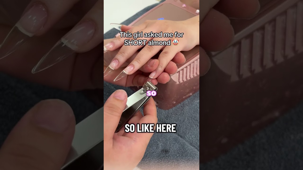 Короткие миндалевидные ногти 💅