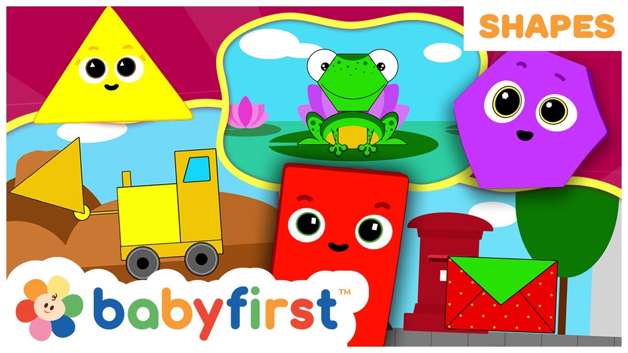 Learn shapes for kids | Shapes School | Toddler learning videos | Envelope | Frog & More | BabyFirst