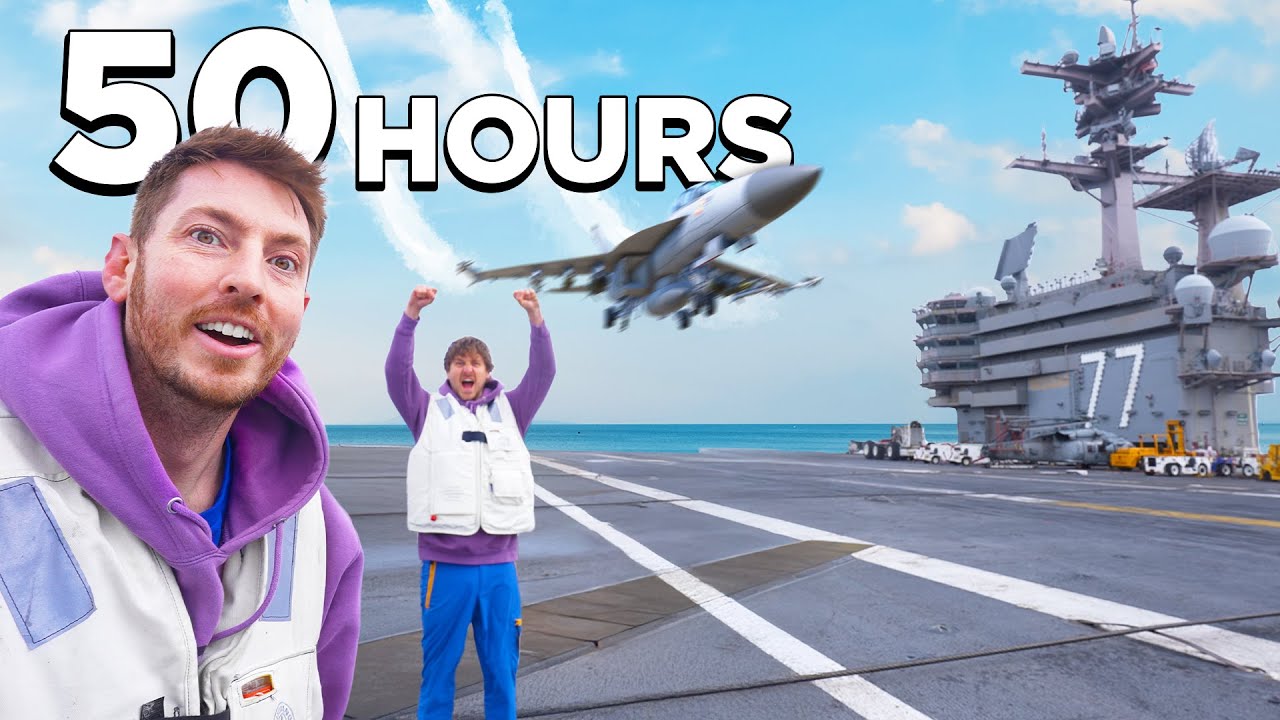 Surviving 50 Hours On An Aircraft Carrier!