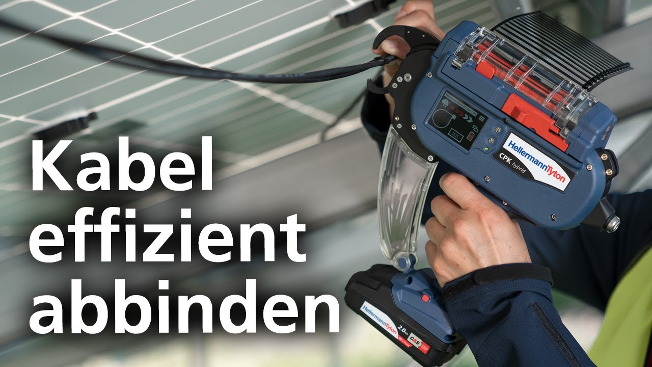 Perfekte Kabelbündelung in Solarparks mit  dem Autotool CPK hybrid (DE)
