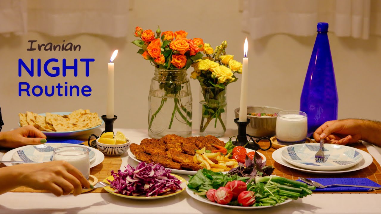 Slow Living in Iran: Night Routine Vlog | Aesthetic Persian Food, Art & Cat 🐾