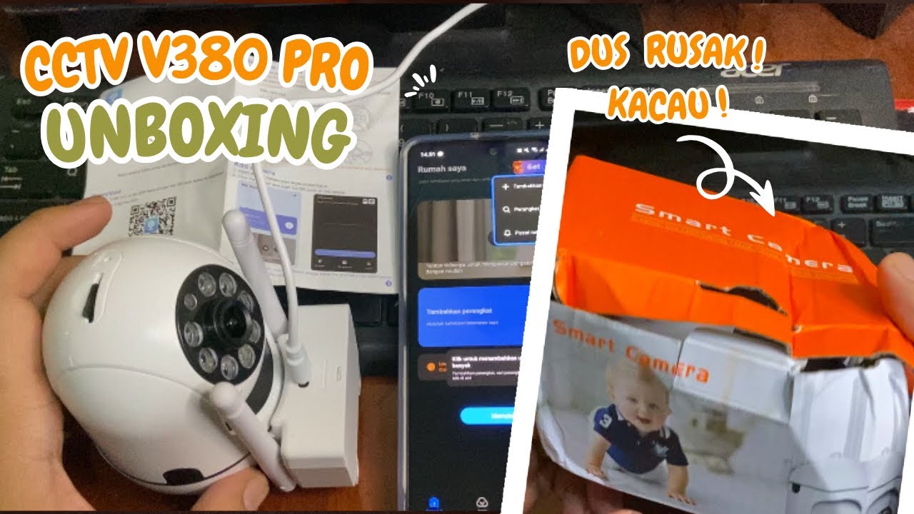 Termurah Hanya 80 ribuan | Unboxing dan Review Kamera CCTV V380 Pro