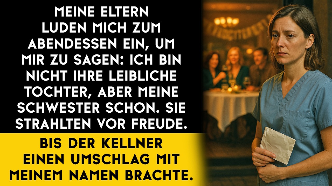 Das Familienessen lief nach Plan … bis der Kellner mir einen Umschlag reichte