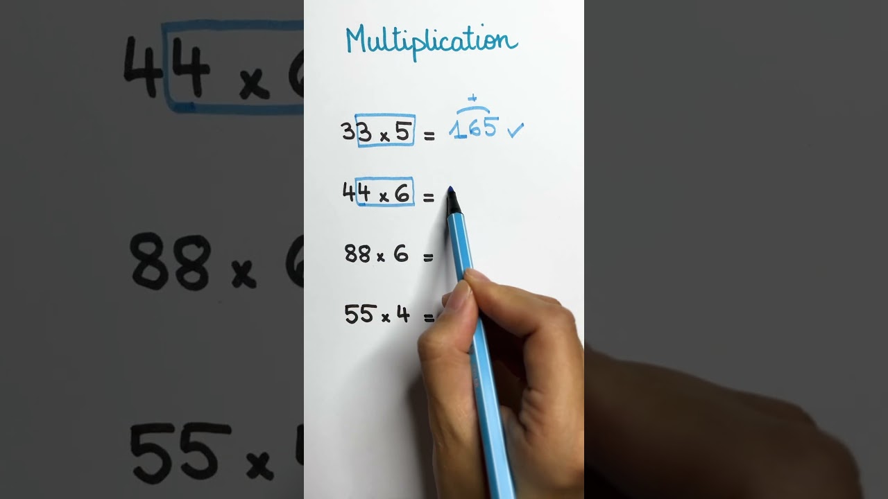 Astuce de multiplication ✅ #math #maths #mathtrick #astuces