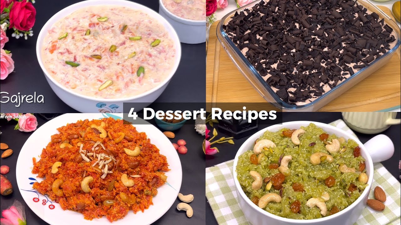 4 Easy Dessert Recipes | Quick and Tasty Sweets at Home | No Oven | Easy Delicious Sweets