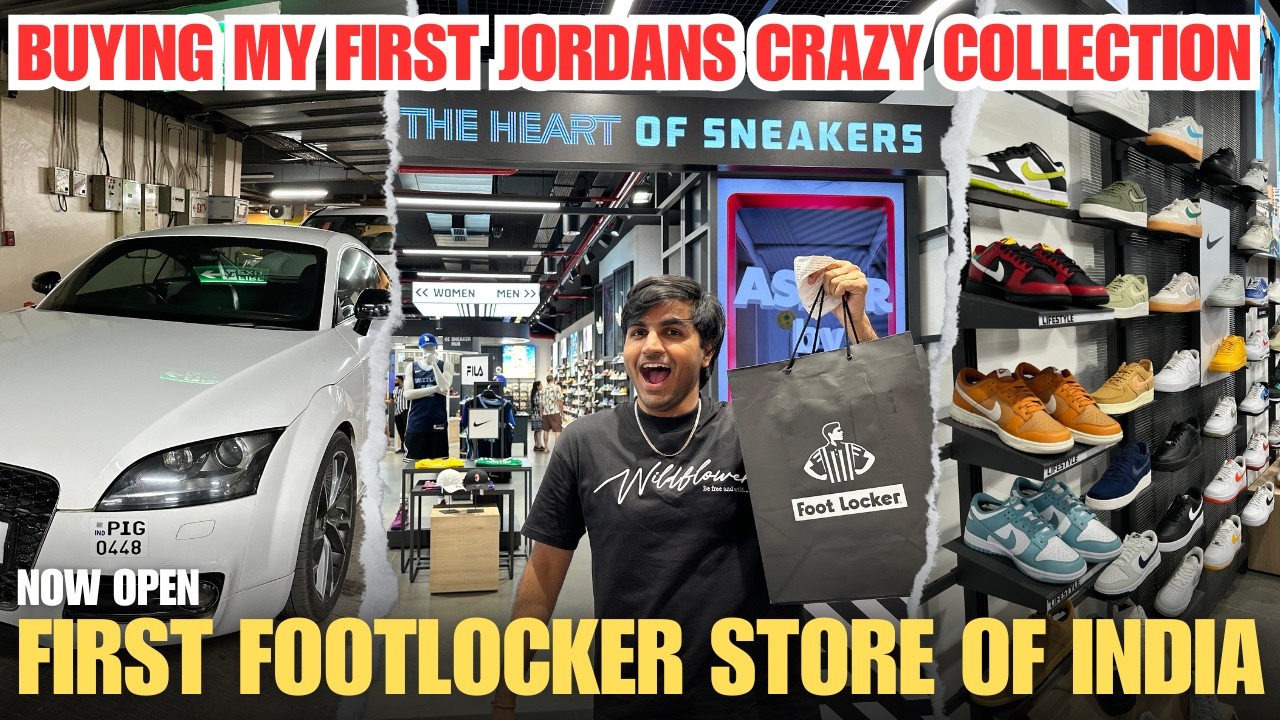 India Ke Pehele FOOTLOCKER Store Se Finally Karli Shopping | Vaibhav Beast #sneakers #sneakerhead
