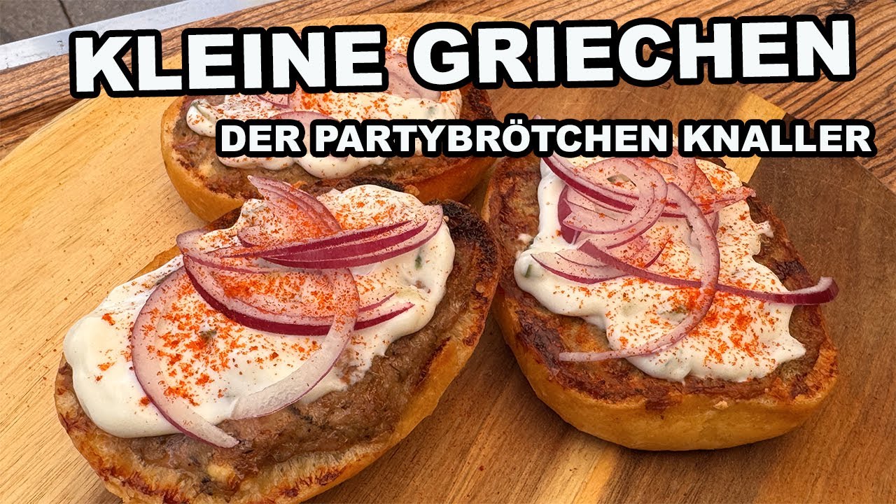 Kleine Griechen Hackbrötchen Wahnsinn vom Grill | The BBQ BEAR
