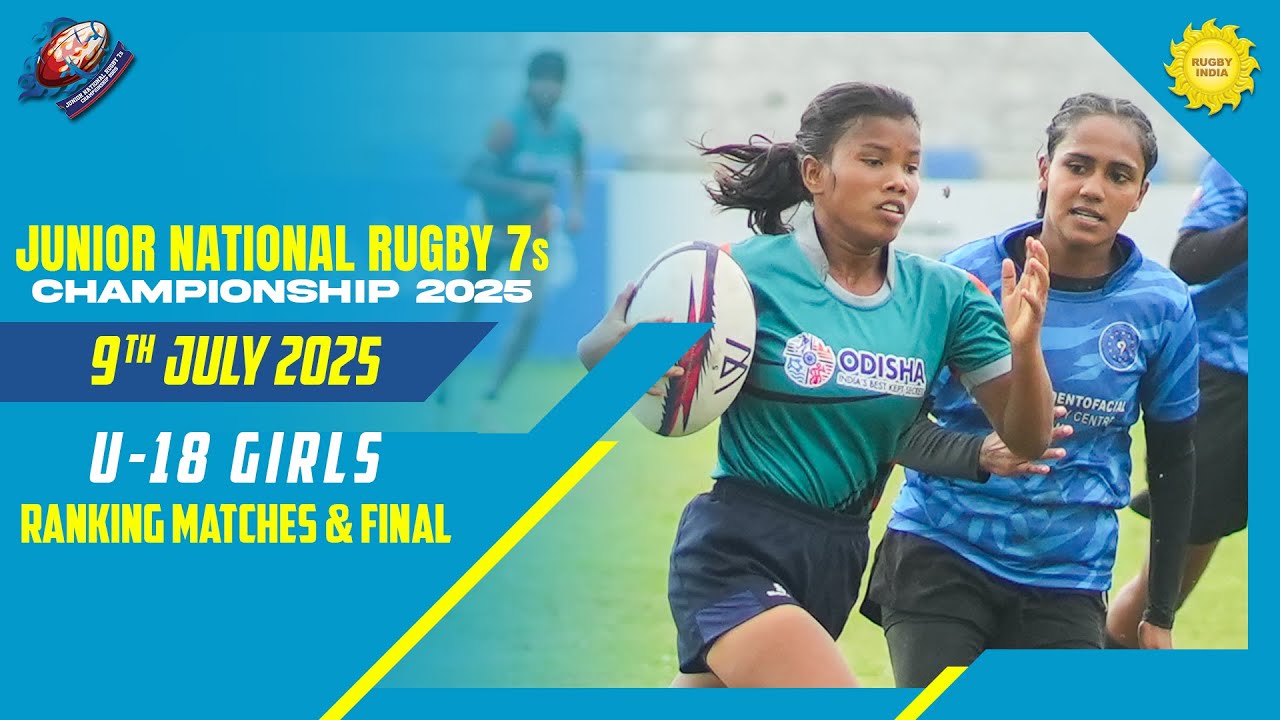 Day 2 Live stream of Junior National Rugby 7s Championship 2025 - U-18 Girls | Rugby India - Part 2