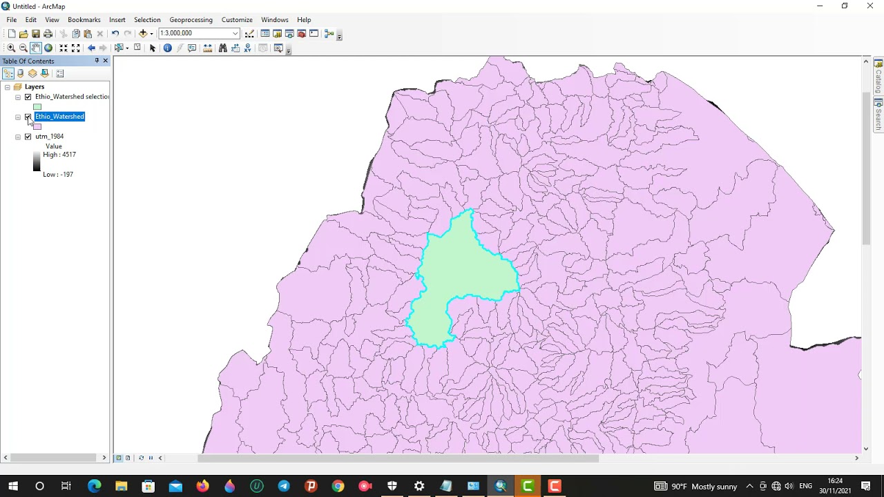 How to Extract study area\area of interest from DEM file using shape file in ArcGIS