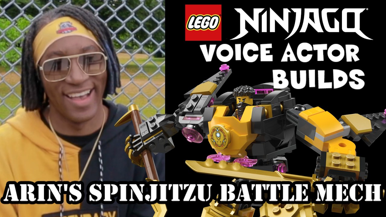 LEGO Ninjago VOICE ACTOR Builds: Arin's Spinjitzu Battle Mech! [FAMILY FRIENDLY!]