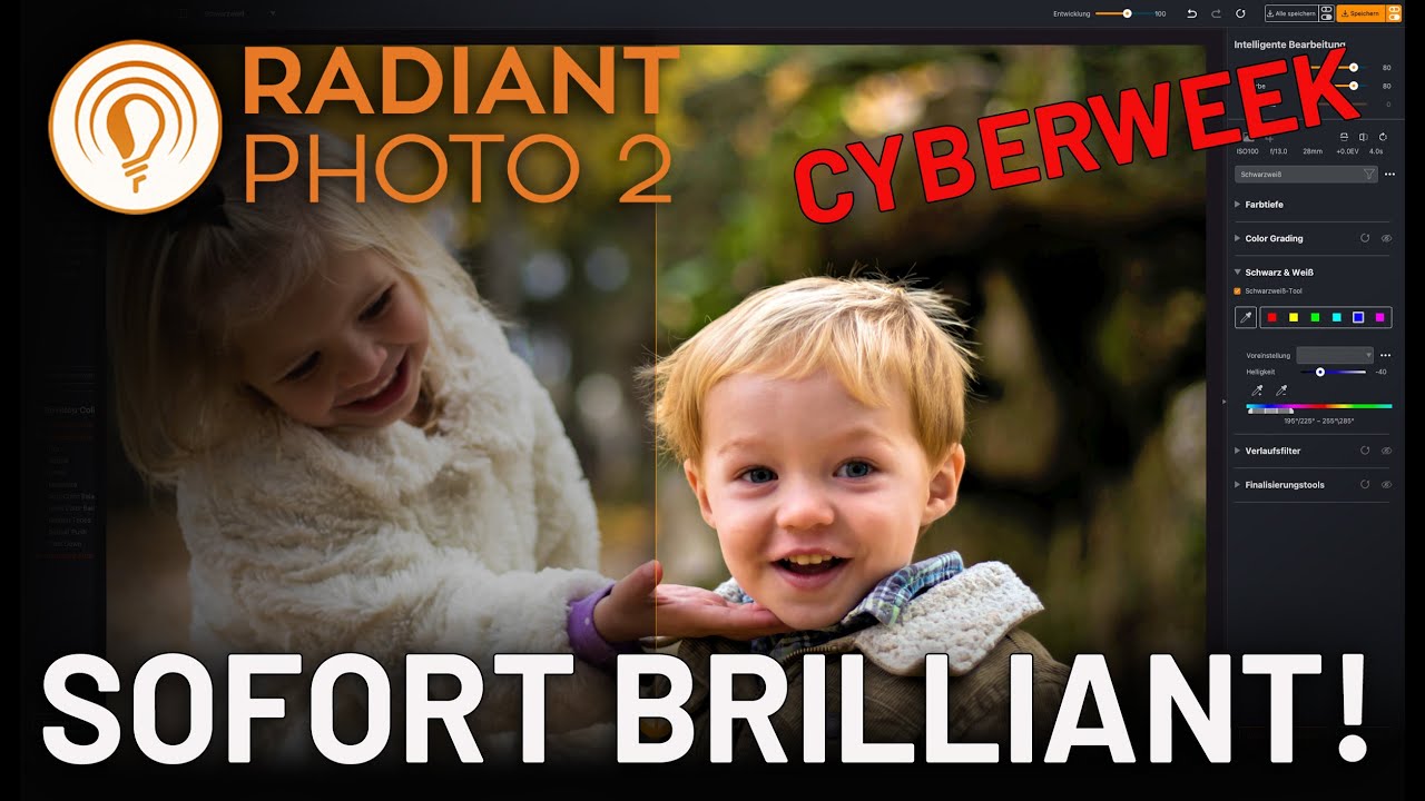 RADIANT Photo 2  ◉  Bildbearbeitung in SEKUNDEN  ◉ CYBERWEEK 55%  Rabatt!