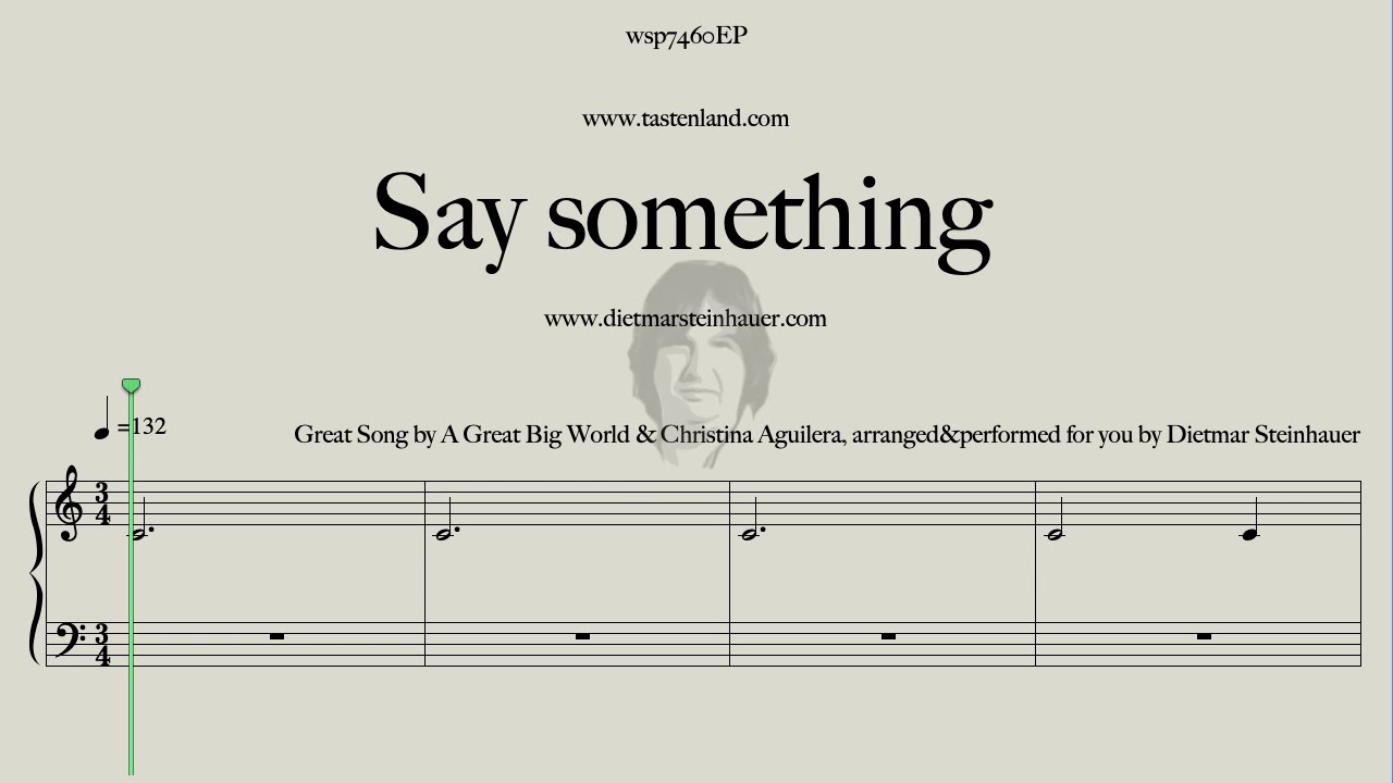 Say Something  -  Easy Piano  -  Christina Aguilera